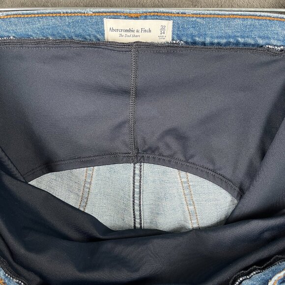 Abercrombie & Fitch The Dad Short Women’s 32 14 Denim Cutoff Distressed Lining - Picture 3 of 8